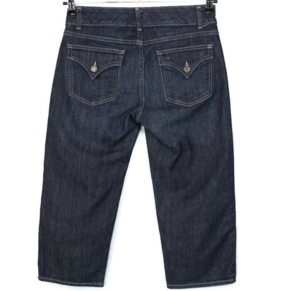 Gap Crop‎ Capris Curvy Flare Jeans Stretch Flap Pockets 6 28